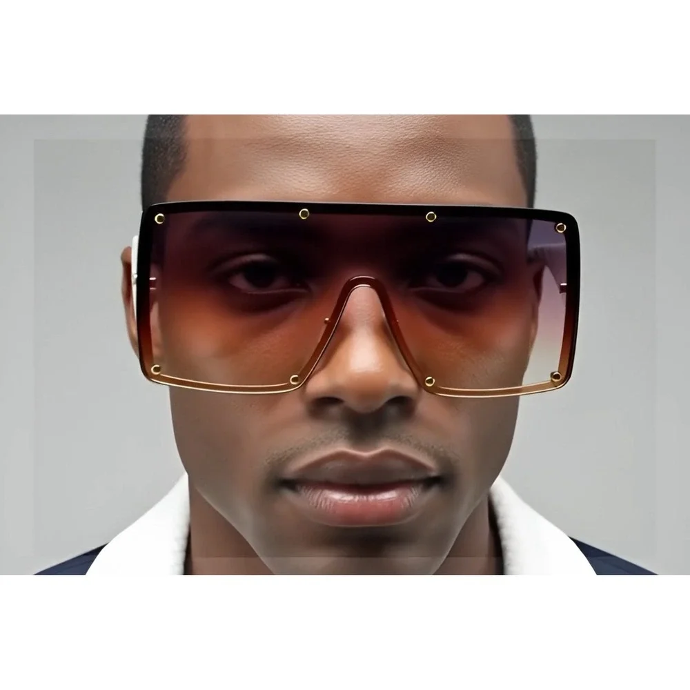 Shield Sunglasses Oversized Studded Fashion Visor Sunnies‎ Designer Shades